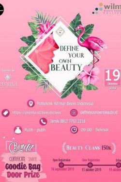 Workshop Beauty Class Define Your Own Beauty